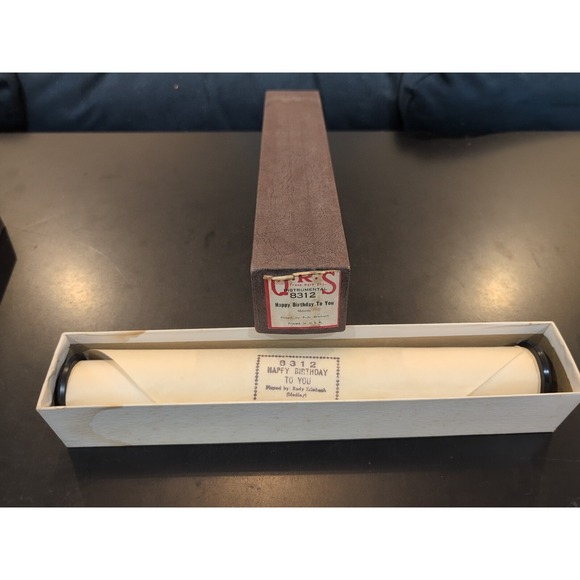 QRS Player Piano Word Roll #8312 "Happy Birthday To You" played by Rudy Eriebach - Picture 1 of 3